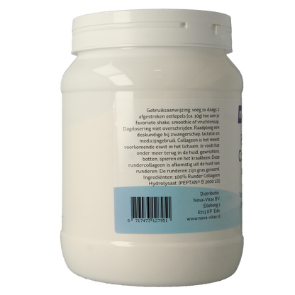 Nova Vitae Runder collageen gras gevoerd Peptan 500.00 Gram