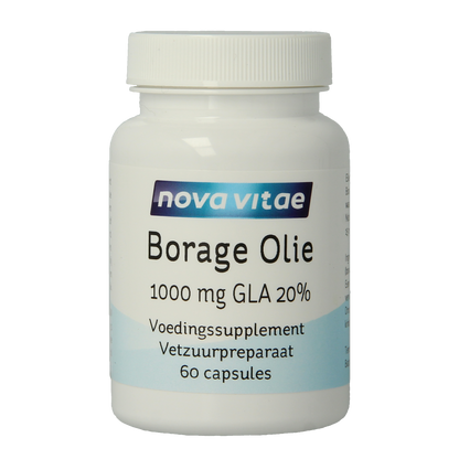 Nova Vitae Borage olie 1000mg GLA 20% 60.00 Capsules