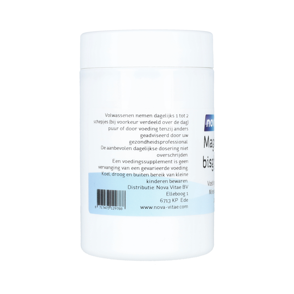 Nova Vitae Magnesium bisglycinaat poeder 200.00 Gram