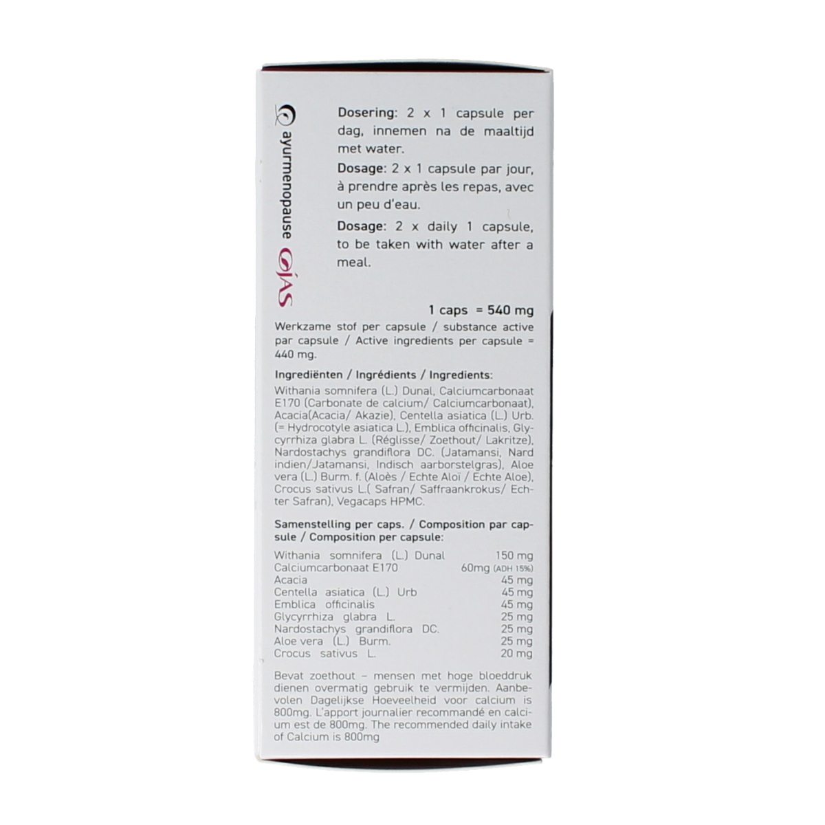 Ojas Ayurmenopause 60.00 Vegetarische capsules