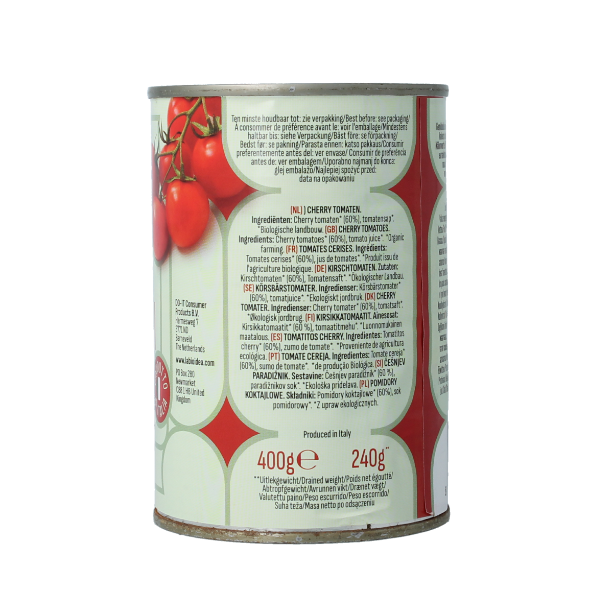 La Bio Idea Cherrytomaten in blik bio 400.00 Gram