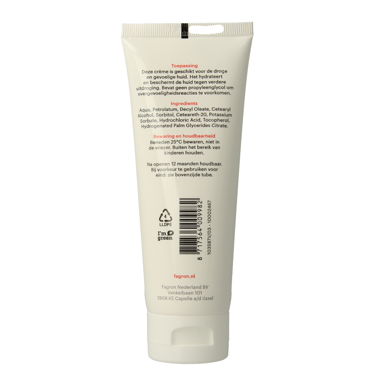Fagron Cetomacrogol creme 20% vaseline 100.00 Gram