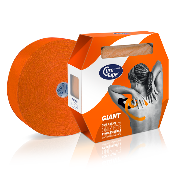 Cure Tape Kinesiotape giant oranje 5cm x 31.5m 1.00 Stuks