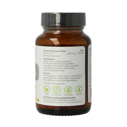 Proviform Vitamine B12 5000mcg methylcobalamine 120.00 Zuigtabletten