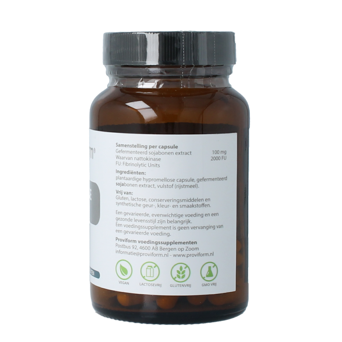 Proviform Nattokinase 100mg 2000 FU 90.00 Vegetarische capsules