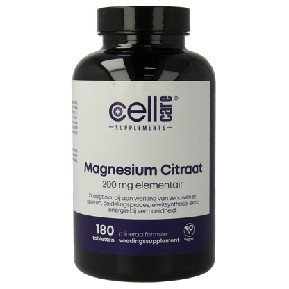CellCare Magnesium 200mg elementair  180.00 Tabletten