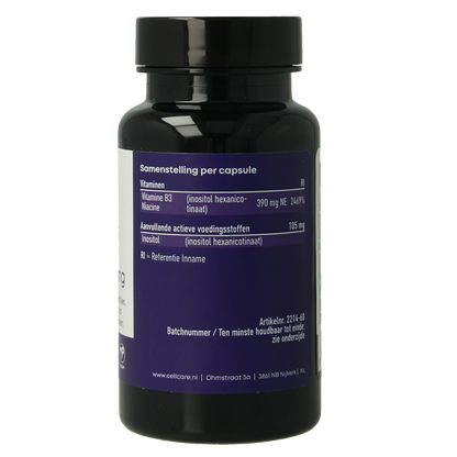 CellCare Vitamine B3 niacine flush free 500mg  60.00 Vegetarische capsules