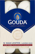 Gouda Maxi waxinelicht 10 uur wit 12.00 Stuks