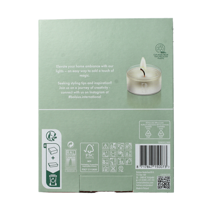 Bolsius Crystal Lights 6 uur doos 24 Stuks
