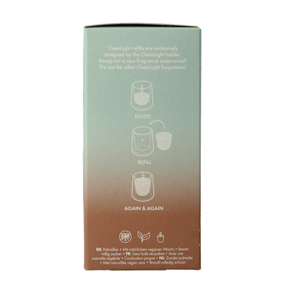 Bolsius Clean Light navulling 2 pack Cedarwood / Vertiver 212 Gram