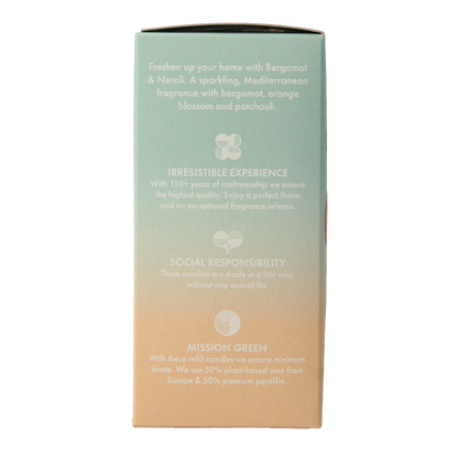 Bolsius Clean Light navulling bergamot & neroli 2 Stuks