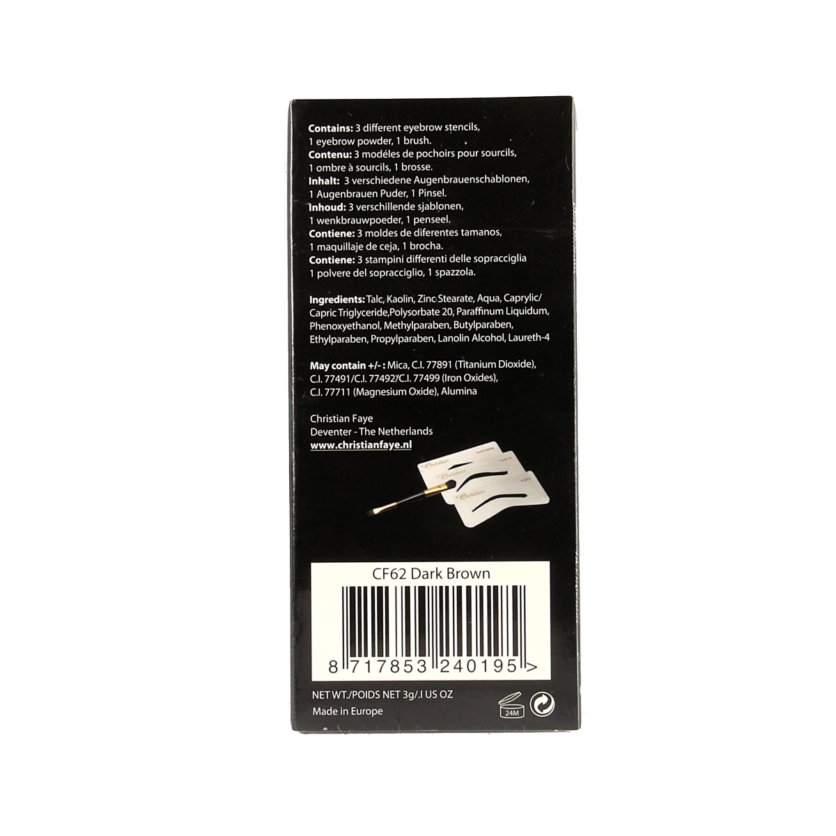 Christian Faye Eyebrow dark brown 3.00 Gram