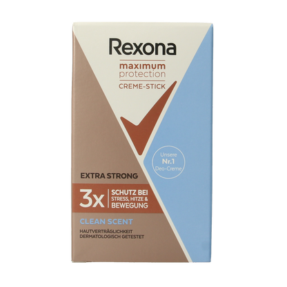 Rexona Deodorant stick woman max prot clean scent 45.00 Milliliter
