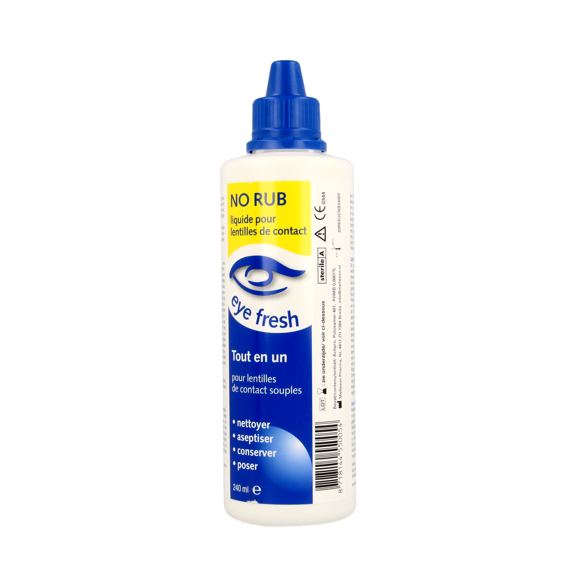 Eyefresh No rub alles-in-1 vloeistof zachte lenzen 240.00 Milliliter