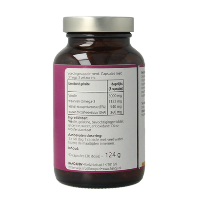 Hanoju Omega 3 visolie 90.00 Capsules