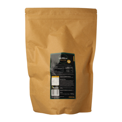 Hanoju Chlorella tabletten papier zak 2500.00 Tabletten