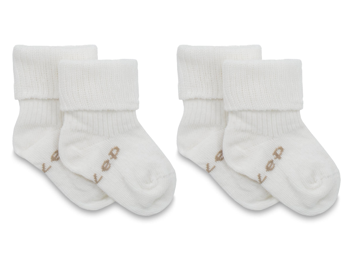 KipKep Blijf baby sokjes 0-6 mnd offwhite/wit 2.00 Paar