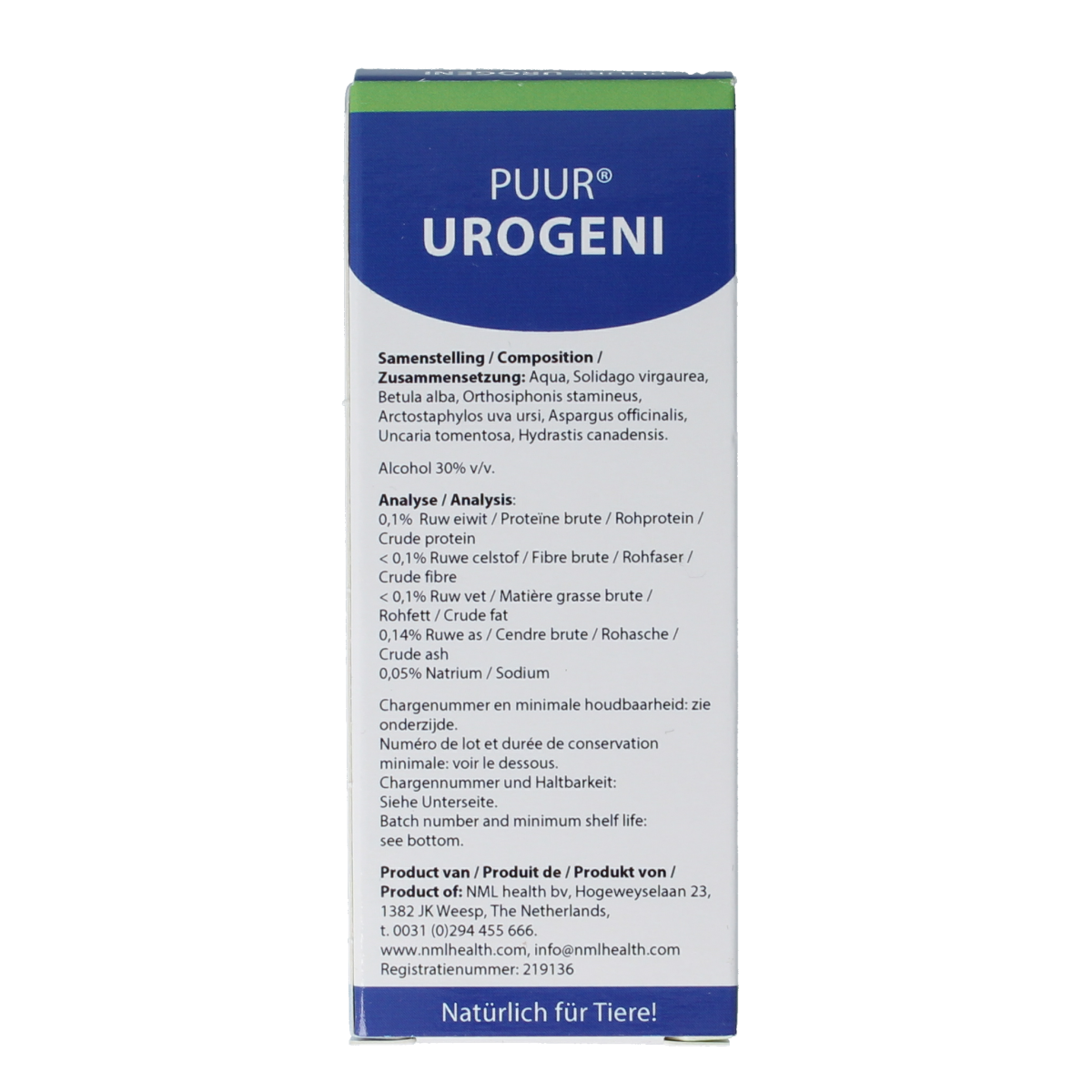 Puur Urogeni hond en kat 50.00 Milliliter