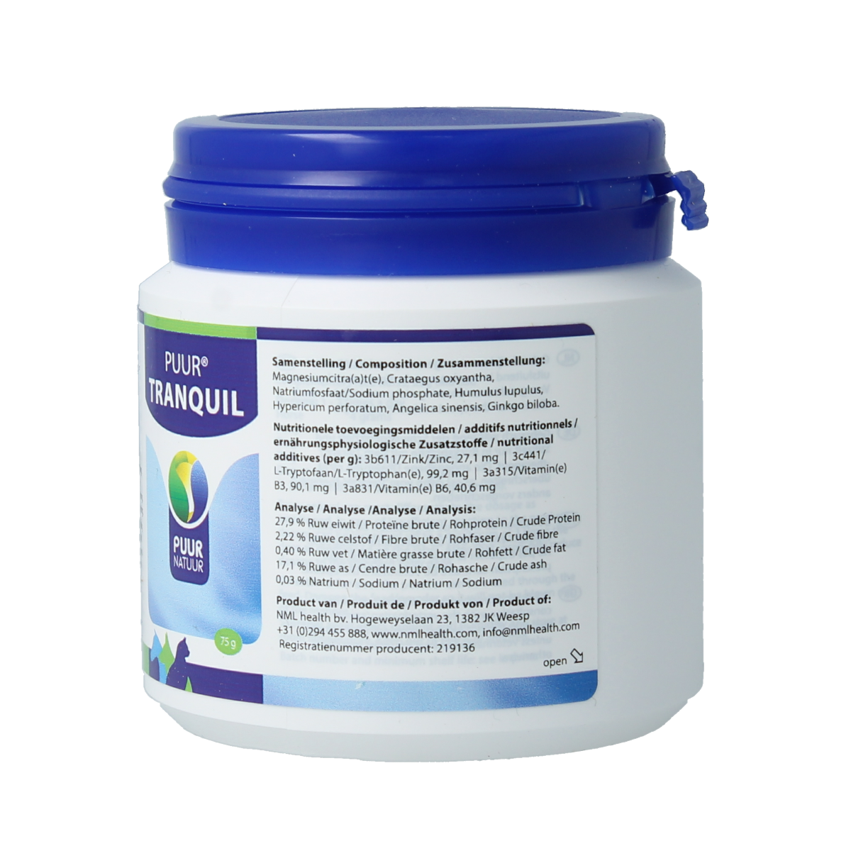 Puur Tranquil hond en kat 75.00 Gram