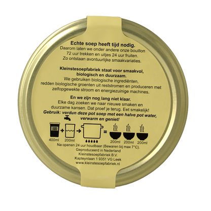Kleinstesoepfabriek Runderbouillon bio 400 Milliliter