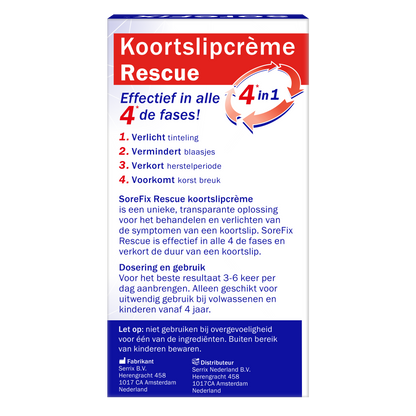 SoreFix Rescue koortslipcreme 6.00 Milliliter