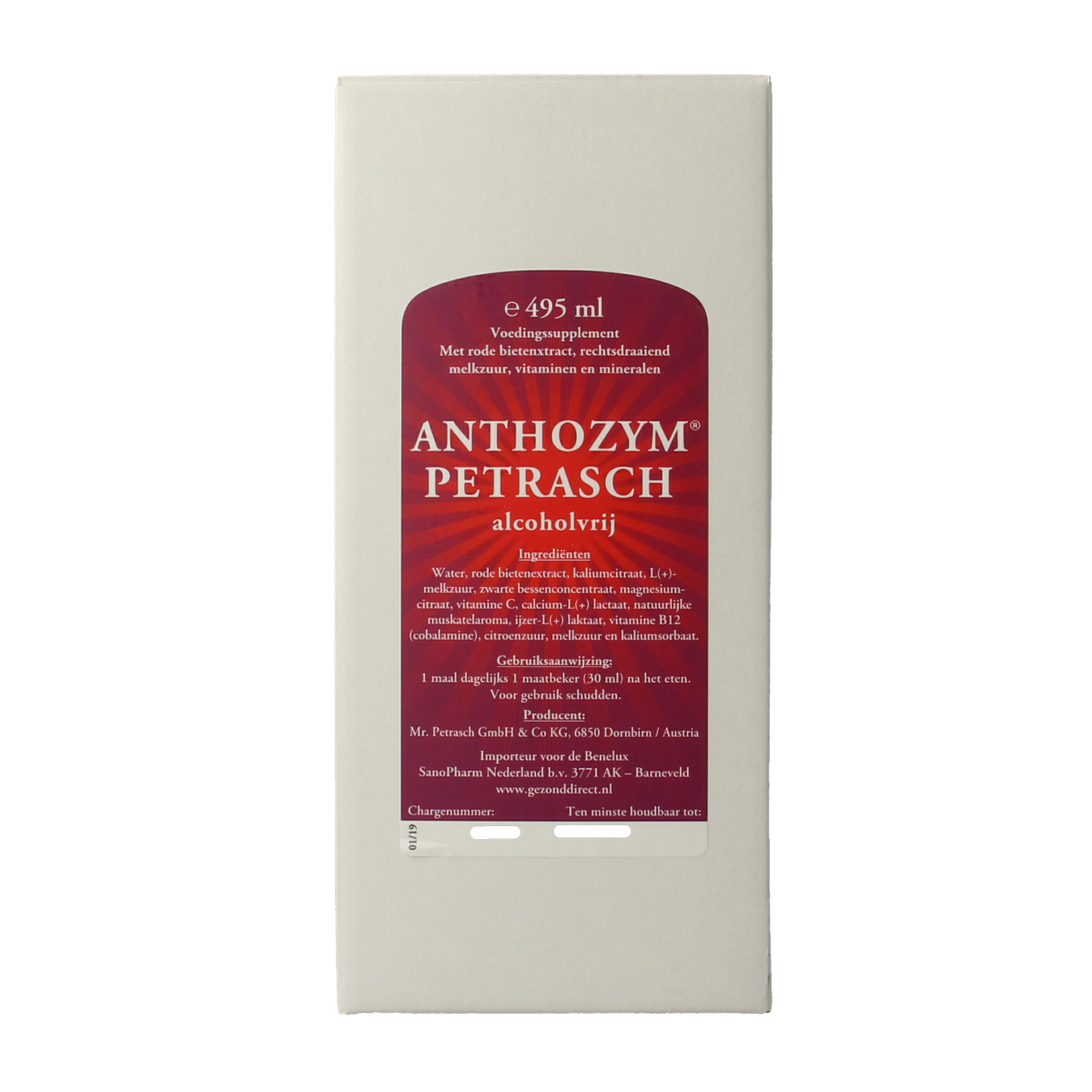 Petrasch Anthozym alcoholvrij 495.00 Milliliter