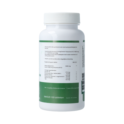 Livinggreens Vitamine B12 methylcobalamine 1000mcg 100.00 Tabletten