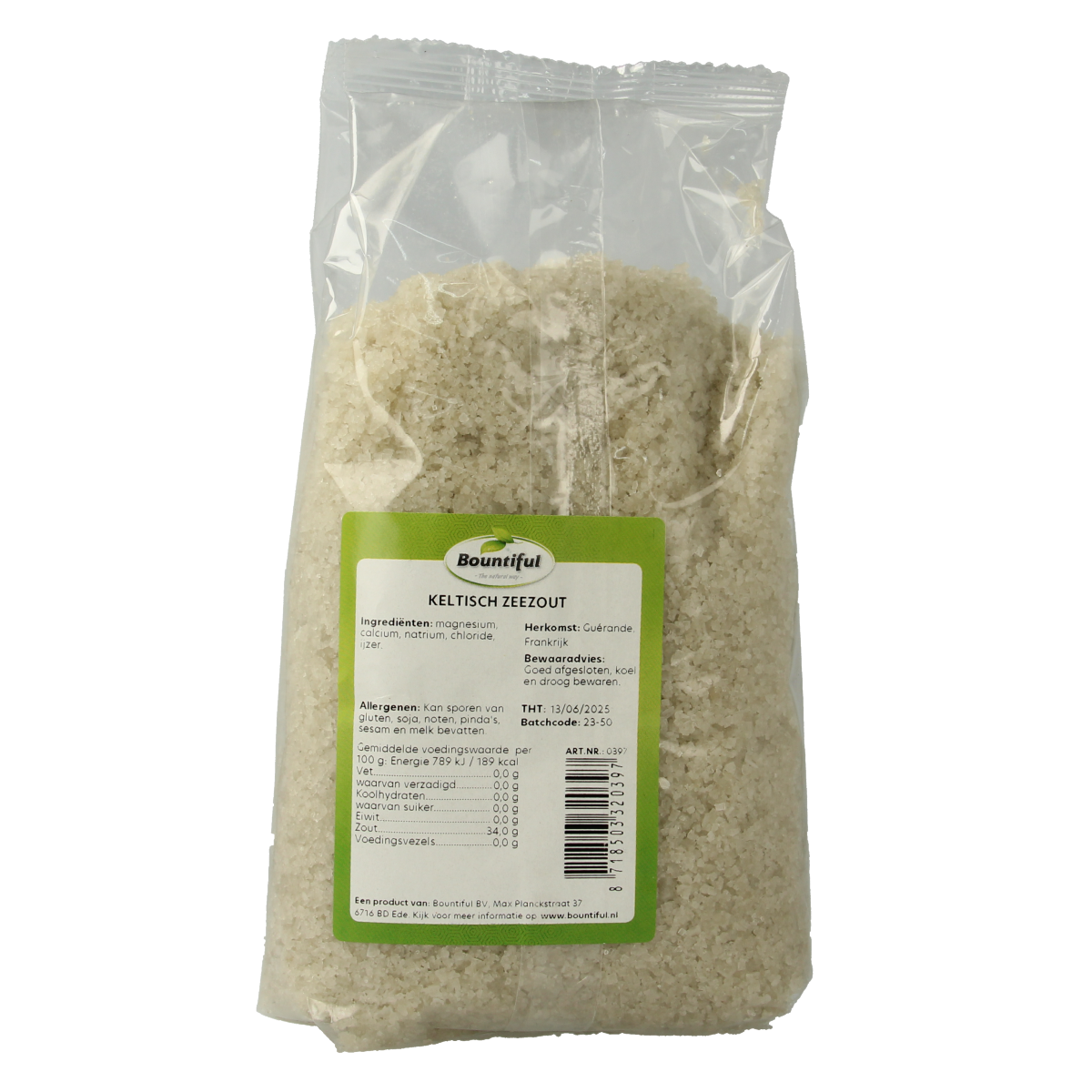 Bountiful Keltisch zeezout grof 1000.00 Gram