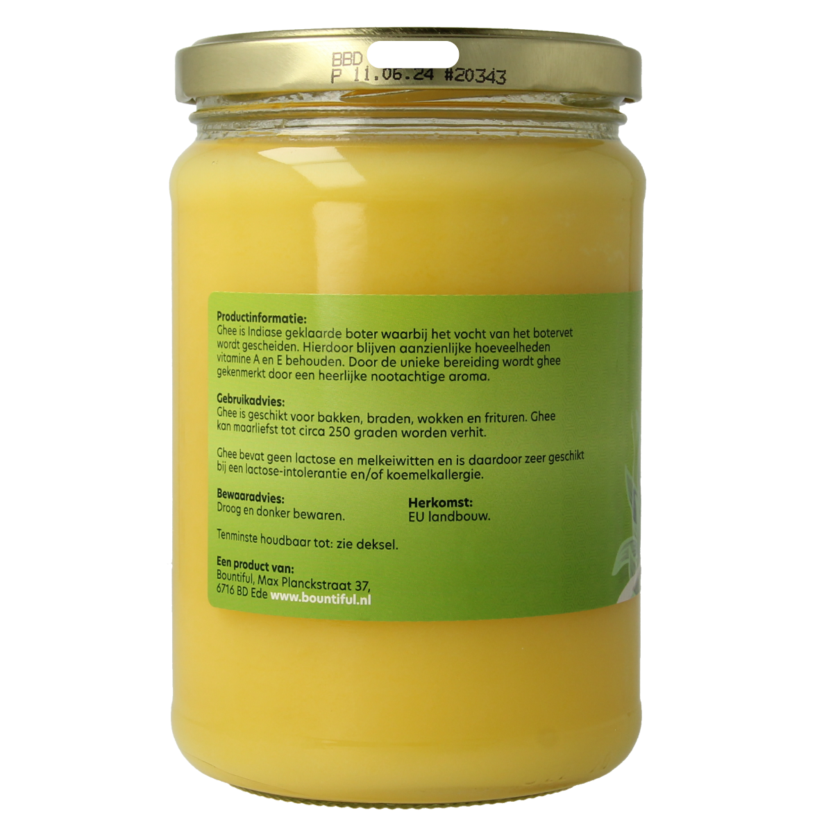 Bountiful Ghee boter bio 500.00 Gram
