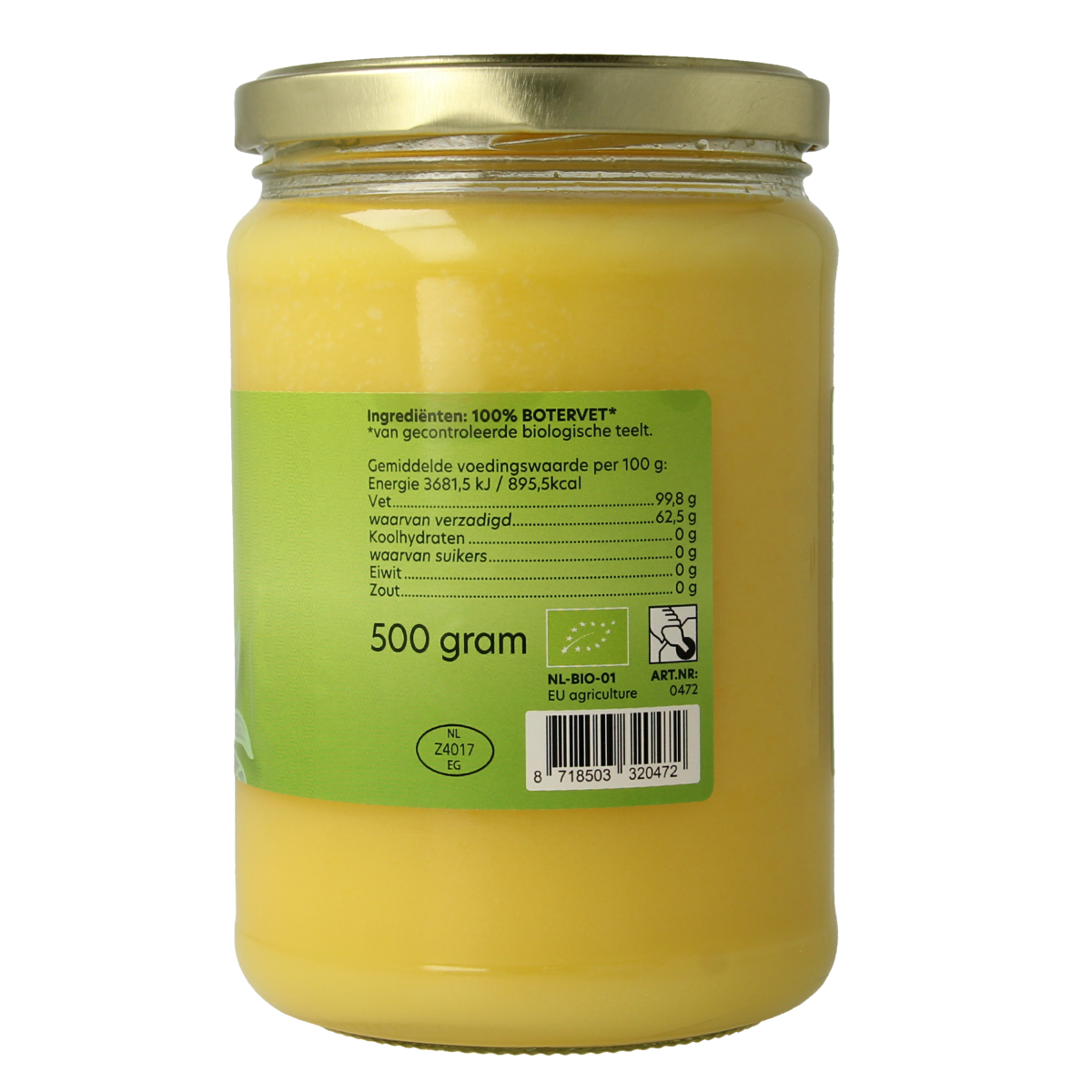 Bountiful Ghee boter bio 500.00 Gram