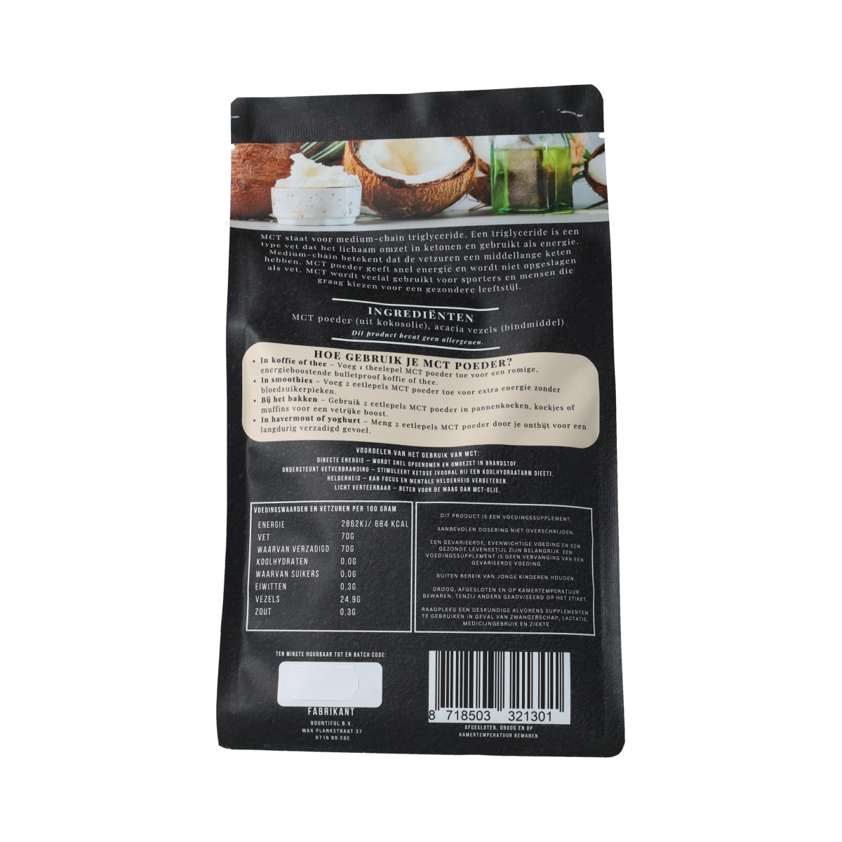 Bountiful MCT poeder 500.00 Gram