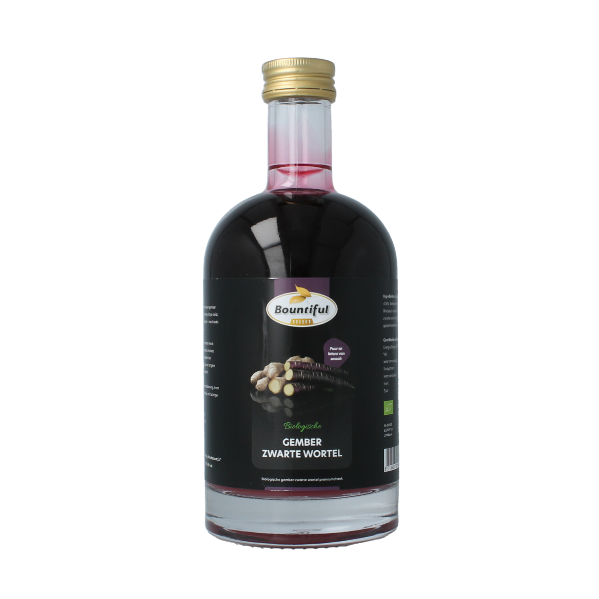 Bountiful Gember sap zwarte wortel bio 500.00 Milliliter