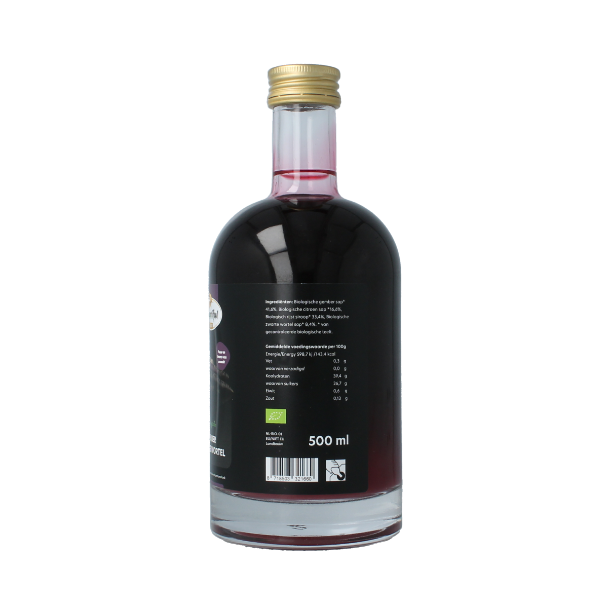 Bountiful Gember sap zwarte wortel bio 500.00 Milliliter