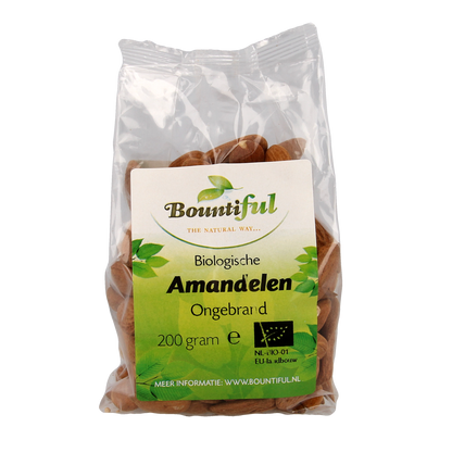 Bountiful Amandelen ongebrand bio 200.00 Gram