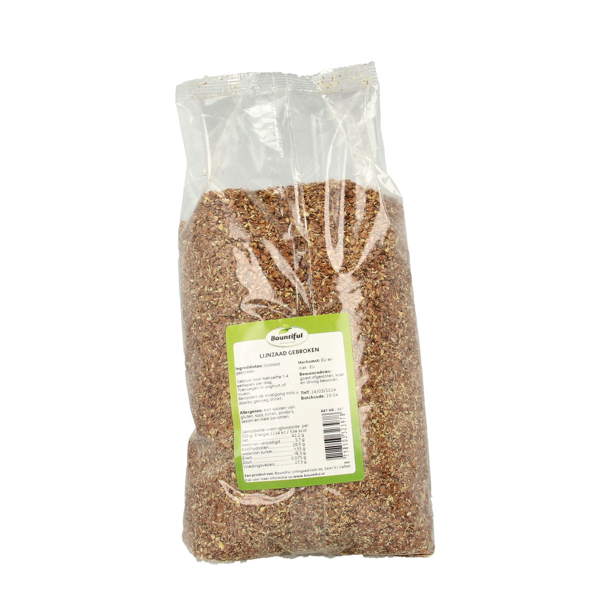 Bountiful Lijnzaad gebroken 1.00 Kilogram