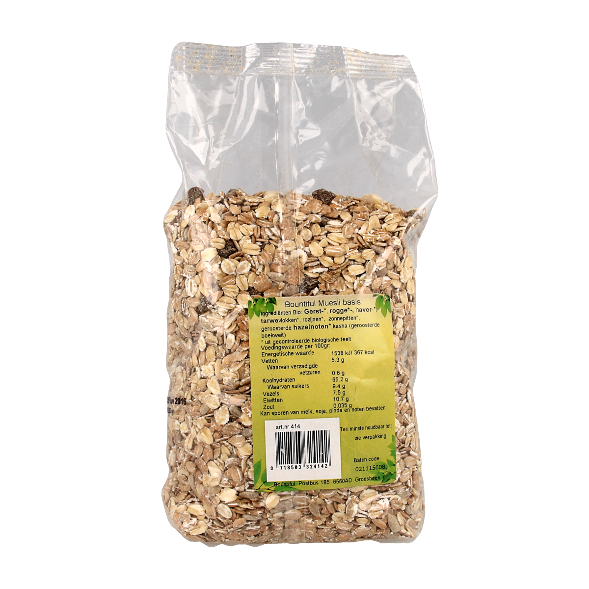 Bountiful Muesli basis bio 750.00 Gram