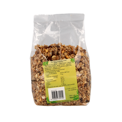 Bountiful Granola appel rozijn muesli bio 500.00 Gram