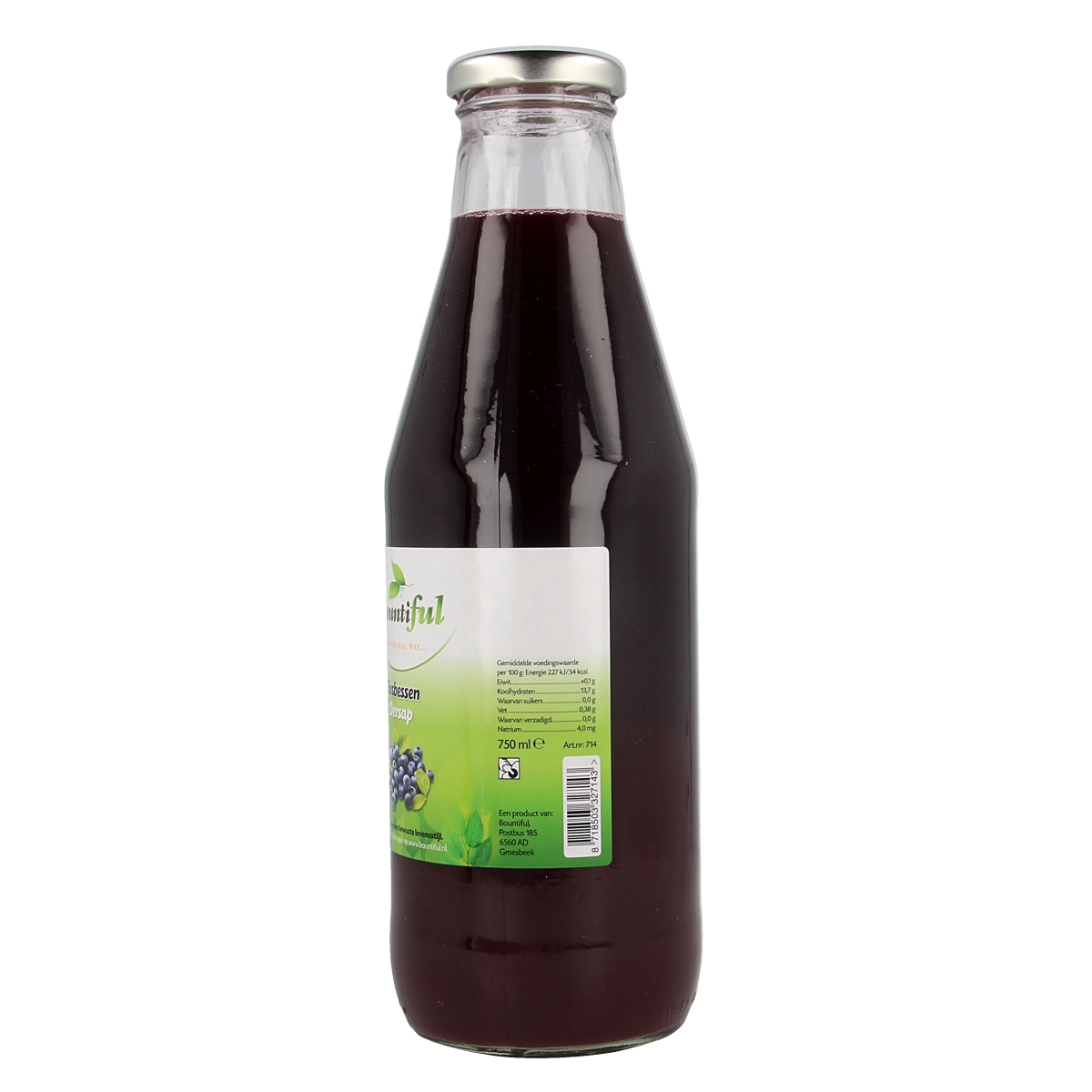Bountiful Bosbessensap 750.00 Milliliter