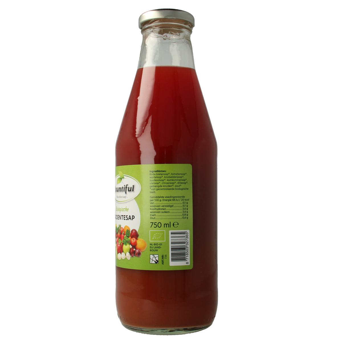 Bountiful Groentesap bio 750.00 Milliliter