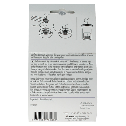 Jiri & Friends Harswierook frankincense oliban 50.00 Gram