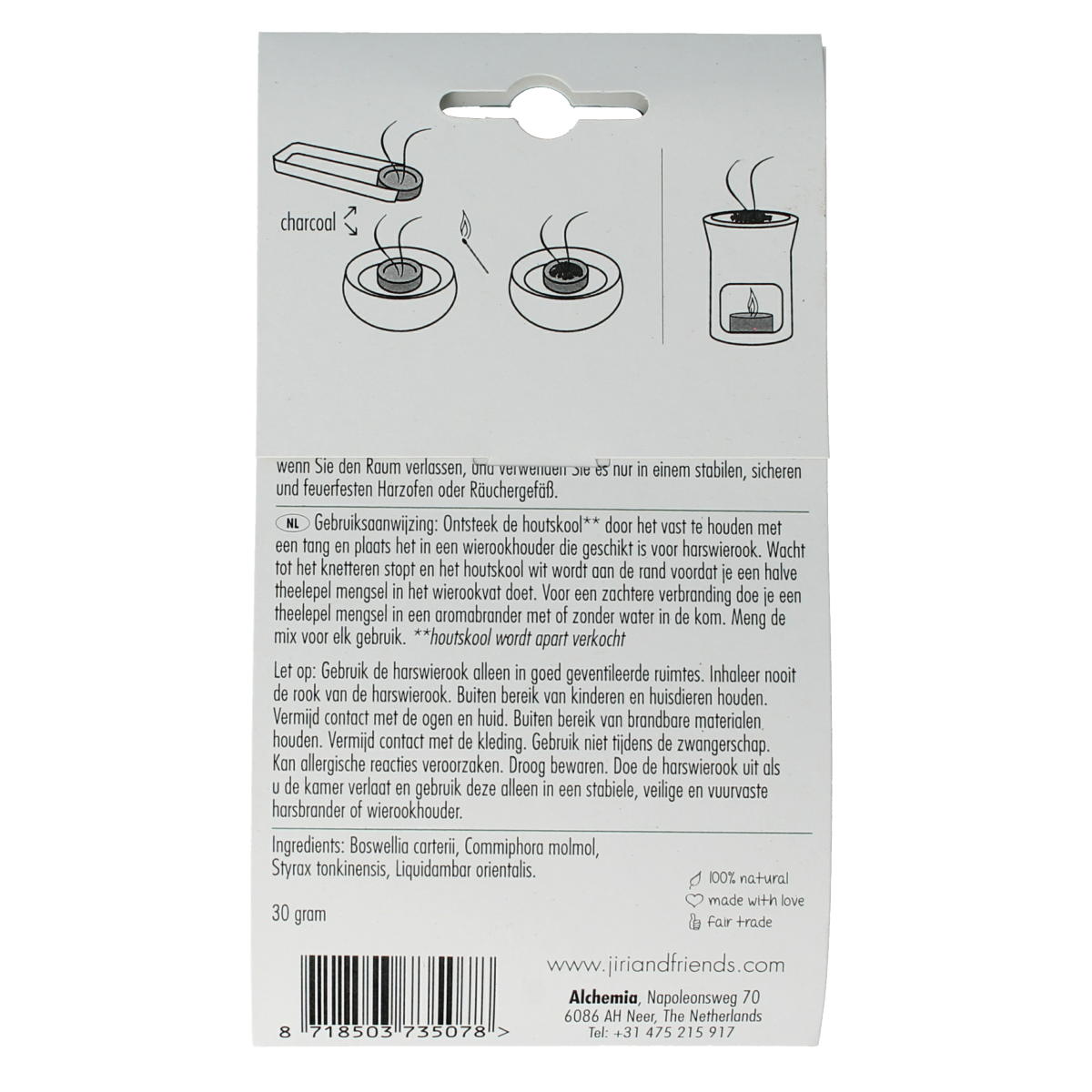 Jiri & Friends Harswierook royal incense 30.00 Gram