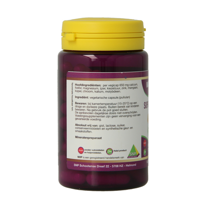 NHP Super multi mineralen 650mg puur 60 Vegetarische capsules
