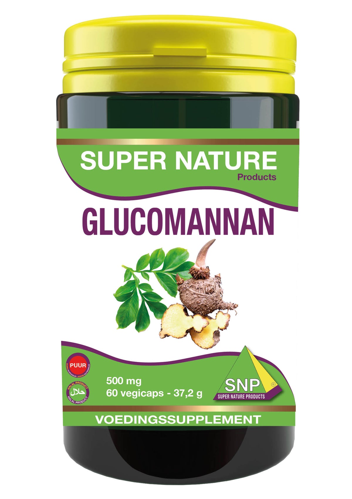 SNP Glucomannan 500mg puur 60.00 Vegetarische capsules