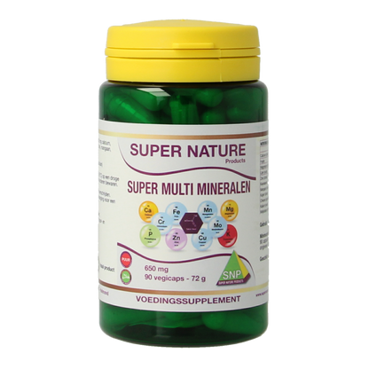 SNP Super multi mineralen 650mg puur 90.00 Vegetarische capsules