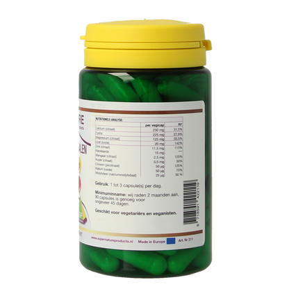 SNP Super multi mineralen 650mg puur 90.00 Vegetarische capsules