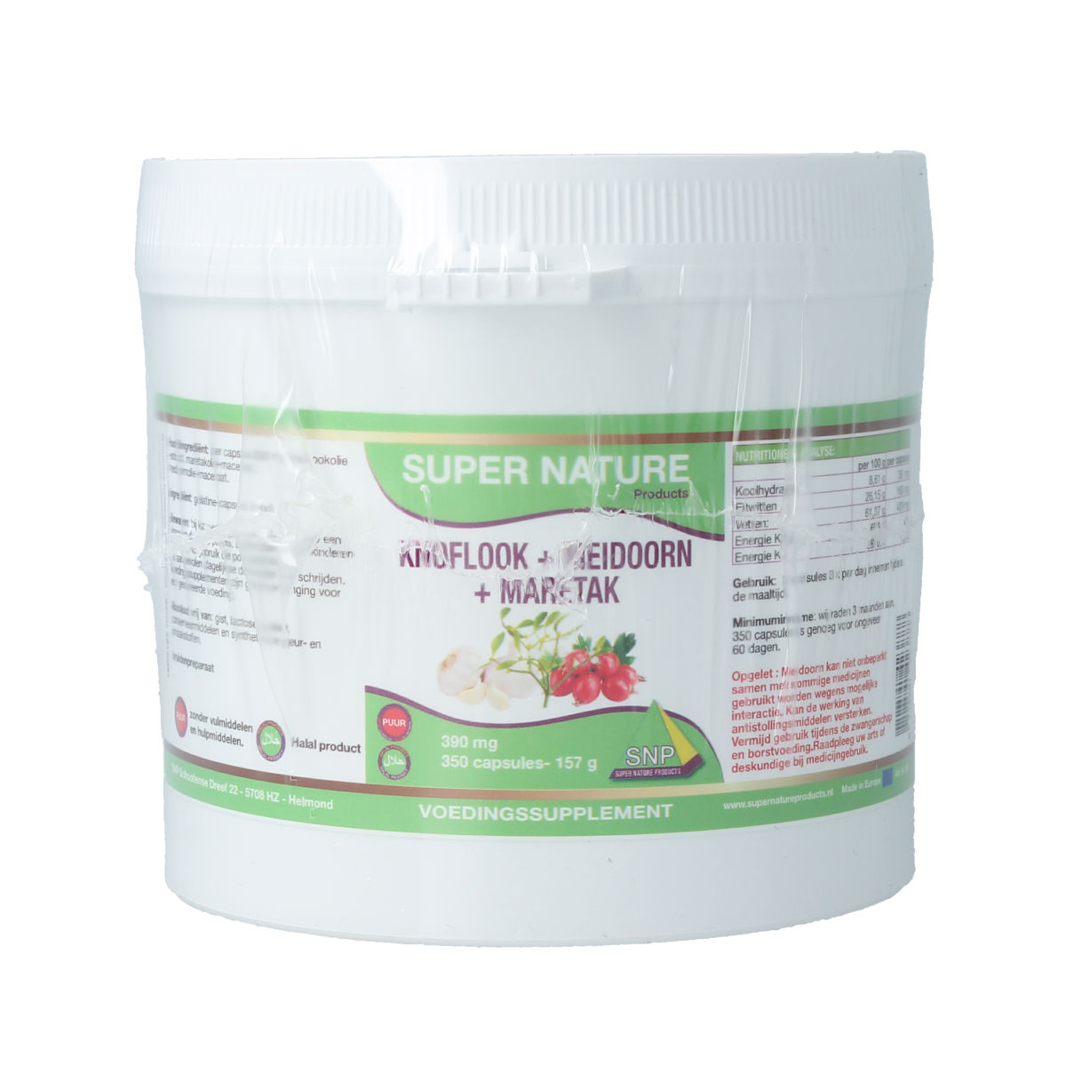 SNP Knoflook meidoorn maretak puur 350.00 Capsules