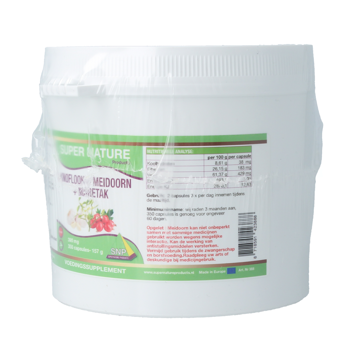SNP Knoflook meidoorn maretak puur 350.00 Capsules