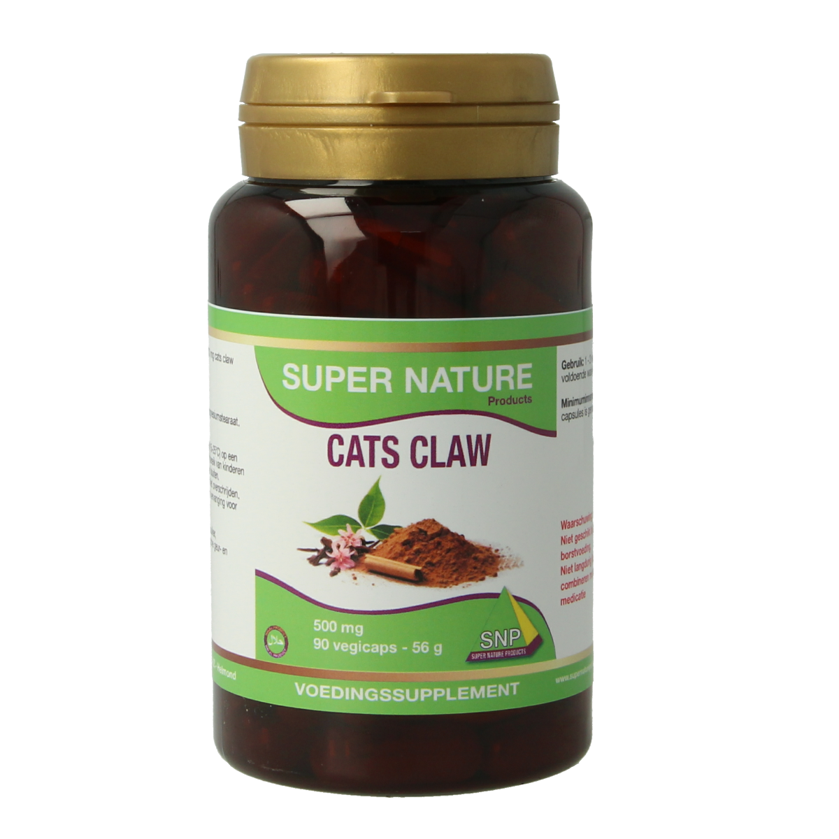 SNP Cats claw 500mg 90.00 Vegetarische capsules