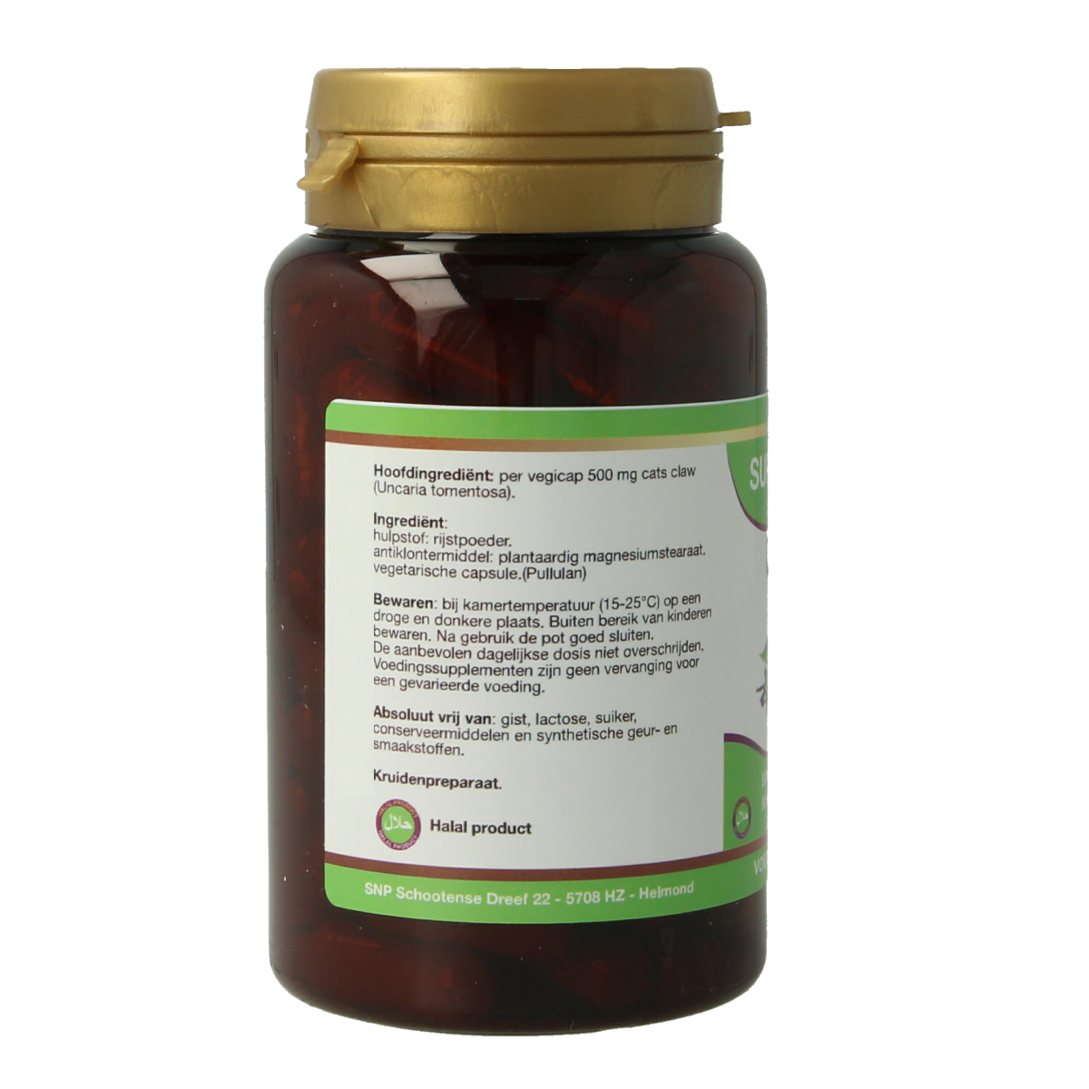 SNP Cats claw 500mg 90.00 Vegetarische capsules