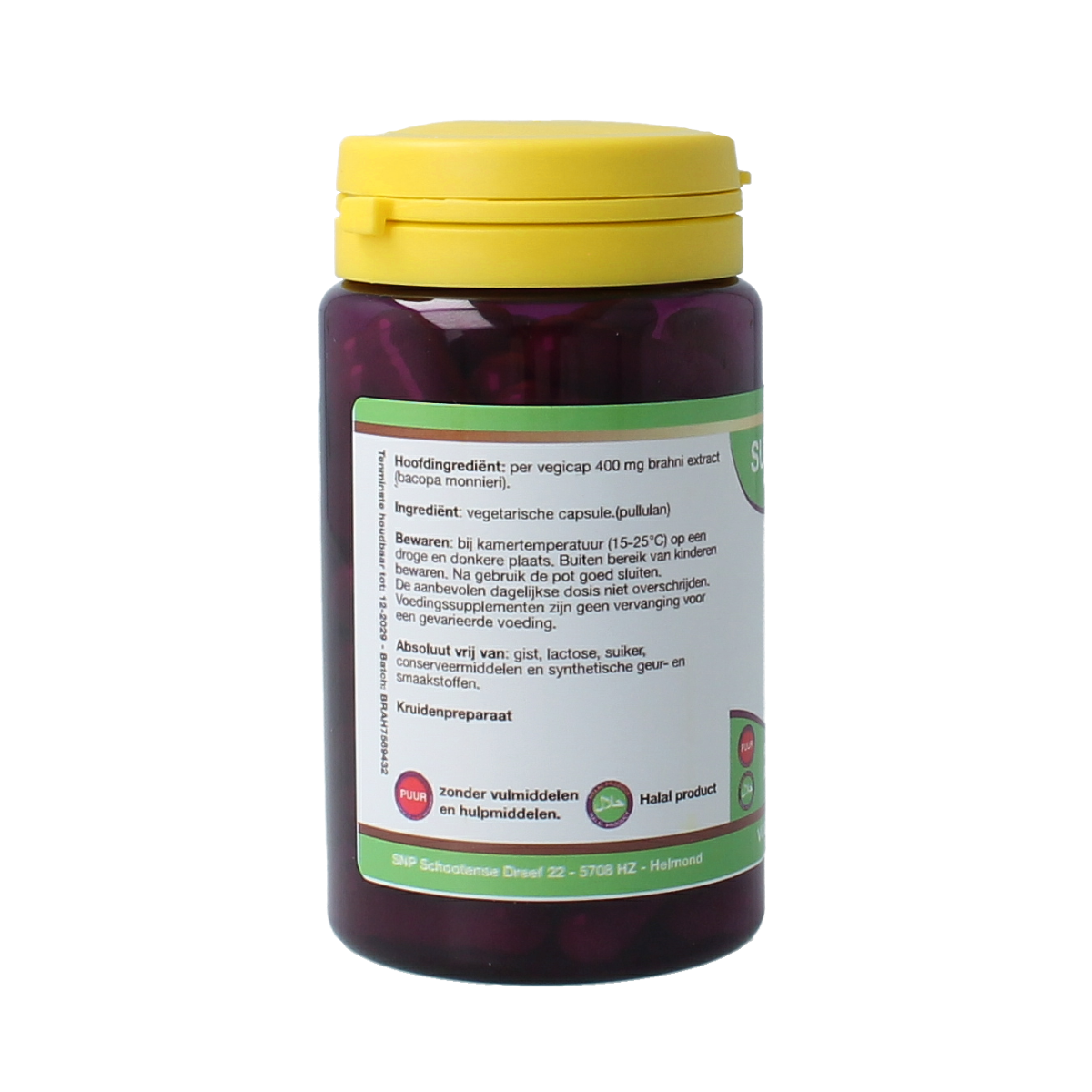 SNP Brahmi puur 60.00 Vegetarische capsules